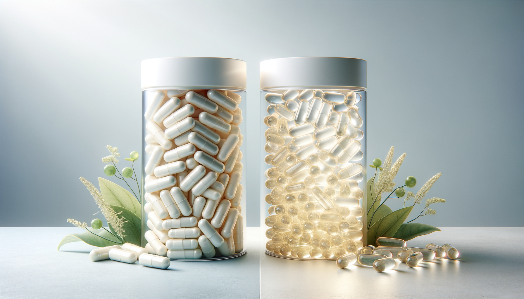 Magnesium glycinate vs magnesium citrate supplement capsules comparison on white surface