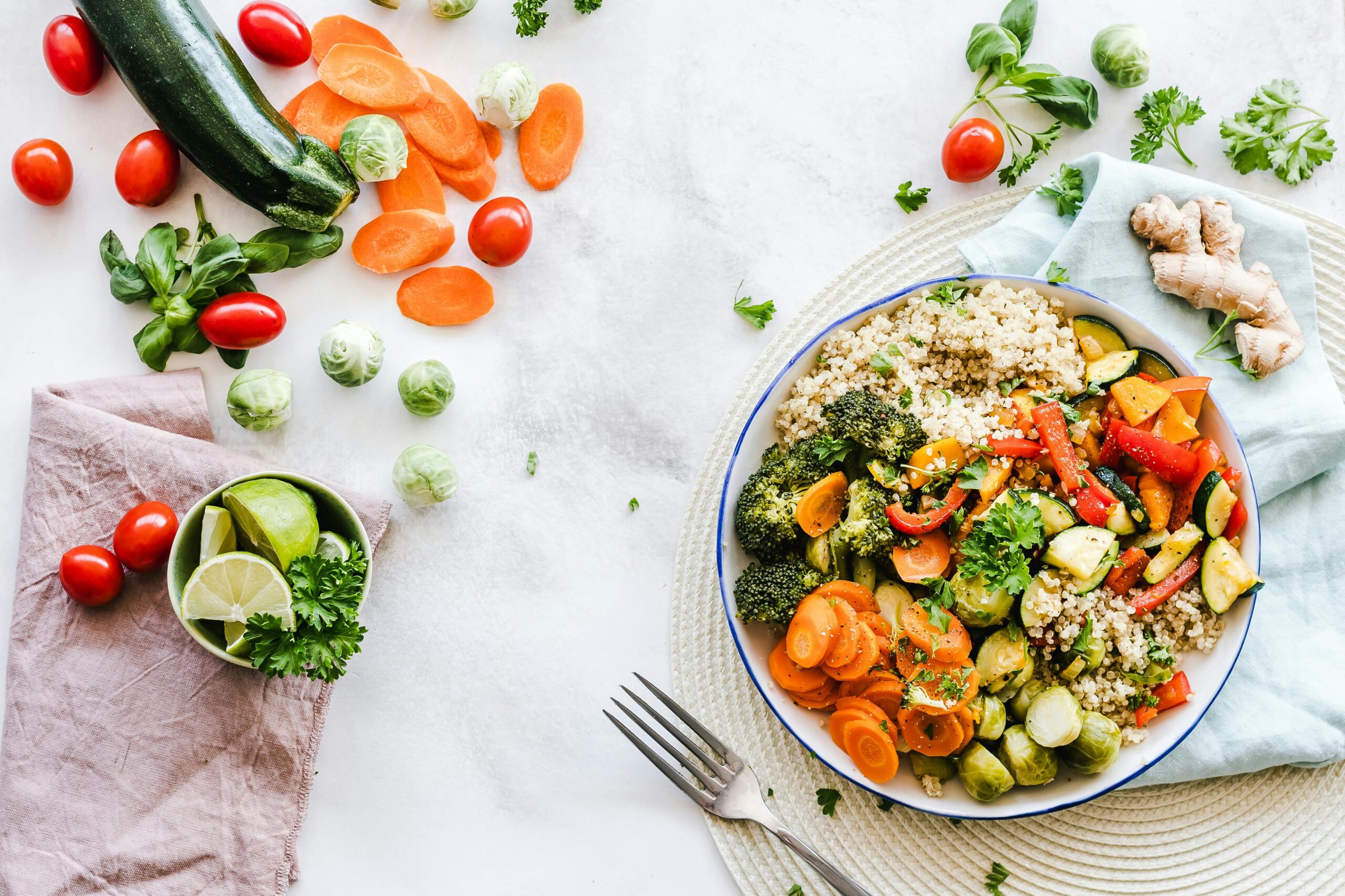 Healthy meal ingredients for bloating and digestion article